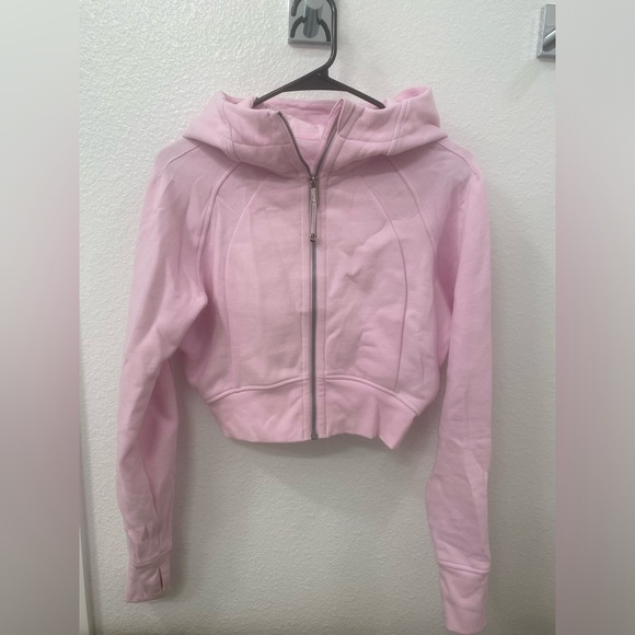Lululemon scuba full zip cropped hoodie 6 meadowsweet pink - Picture 1 of 4